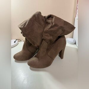 Thigh High Brown Suede Women's Boots